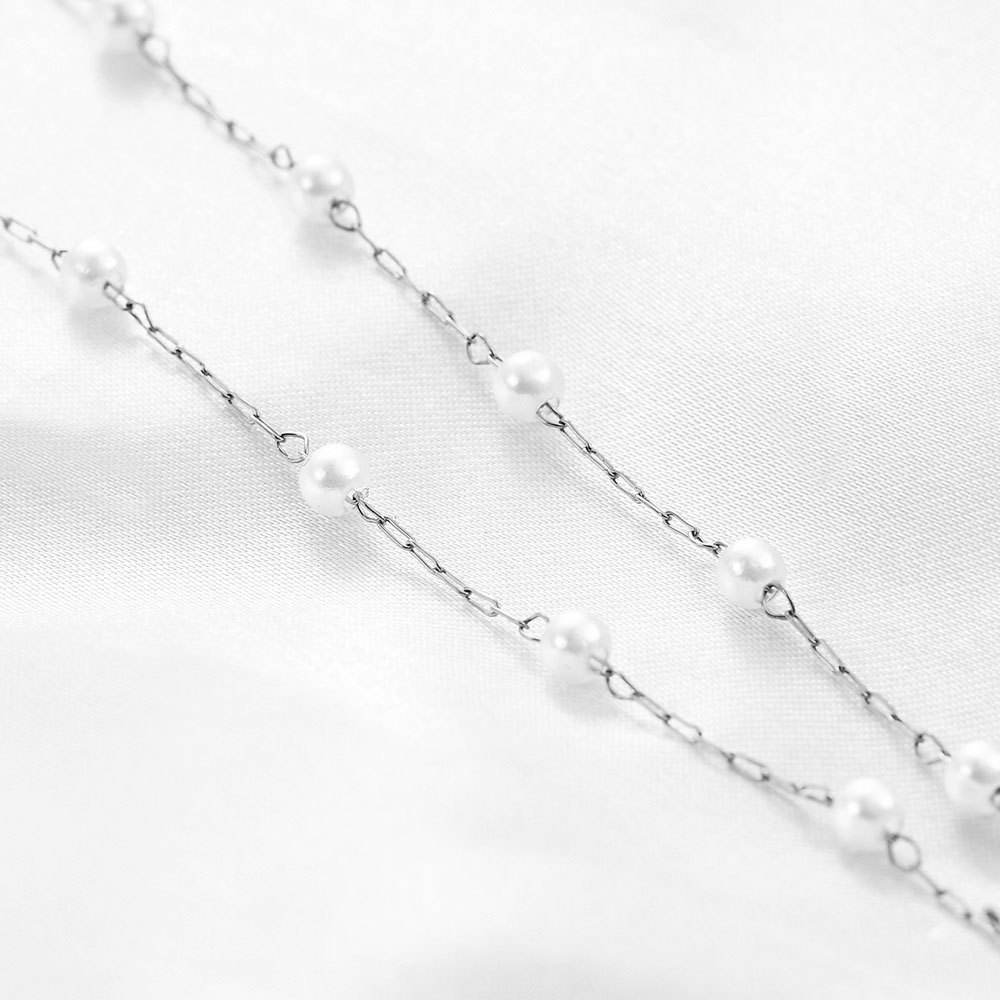 Colier Elegant Placat cu Aur 18K și Perle